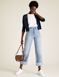 Scallop Edge Fitted Cropped Cardigan
