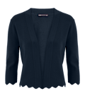 Scallop Edge Fitted Cropped Cardigan