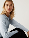 Sparkly Crew Neck Button Through Cardigan