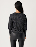 Sparkly Crew Neck Button Through Cardigan