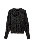 Sparkly Crew Neck Button Through Cardigan