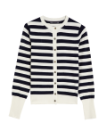 Striped Crew Neck Cardigan