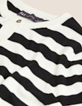 Striped Crew Neck Cardigan
