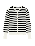 Striped Crew Neck Cardigan