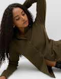 Funnel Neck Slim Fit Cardigan with Wool