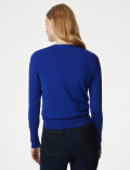 Crew Neck Button Front Cardigan