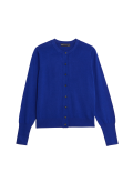 Crew Neck Button Front Cardigan