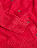 Crew Neck Button Front Cardigan