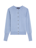 Crew Neck Button Front Cardigan