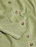 Crew Neck Button Front Cardigan