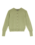 Crew Neck Button Front Cardigan