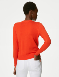 Crew Neck Button Front Cardigan
