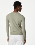 Crew Neck Button Front Cardigan