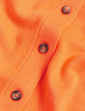 Crew Neck Button Front Cardigan