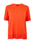 Round Neck Short Sleeve Knitted Top
