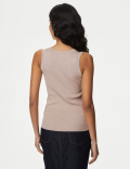 Sparkly Crew Neck Knitted Vest