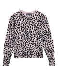 Animal Print Crew Neck Cardigan
