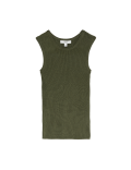Ribbed Crew Neck Knitted Vest