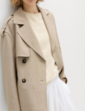 Relaxed Fit Knitted Top With Linen