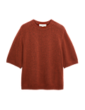 Relaxed Fit Knitted Top With Linen