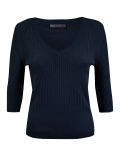 Textured Knitted V-Neck Top