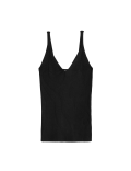 Ribbed V-Neck Knitted Vest