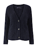 Chenille Cable Knit V-Neck Cardigan
