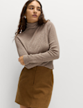 Ribbed Roll Neck Jumper