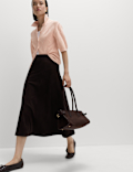 Cotton Rich Textured Collared Knitted Top