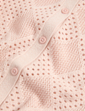 Cotton Rich Textured Collared Knitted Top