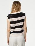 Cotton Rich Striped Knitted Top