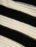 Cotton Rich Striped Knitted Top
