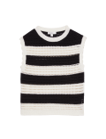 Cotton Rich Striped Knitted Top