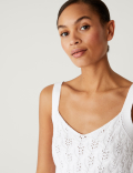 Cotton Rich Textured V-Neck Knitted Vest