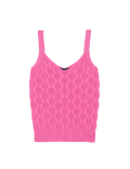 Cotton Rich Textured V-Neck Knitted Vest