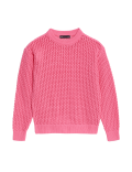 Pure Cotton Textured Jumper