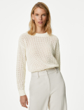 Pure Cotton Textured Jumper