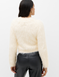 Textured Button Front Slim Cardigan
