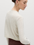 Cotton Rich Button Through Cropped Cardigan