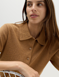 Collared Cropped Knitted Top