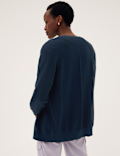 Cotton Rich Textured Relaxed Cardigan