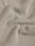 Ribbed Crew Neck Button Detail Jumper