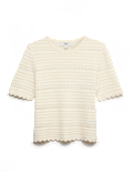 Cotton Rich Open Stitch Knitted Top