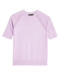 Cotton Rich Ribbed Crew Neck Knitted Top