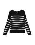 Lightweight Striped Crew Neck Jumper