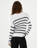 Lightweight Striped Crew Neck Jumper