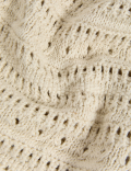 Cotton Rich Textured Pointelle Cardigan
