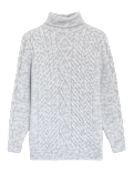Cable Knit Roll Neck Longline Jumper