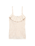 Cotton Rich Textured Scoop Neck Knitted Vest
