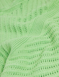 Cotton Rich Textured Crew Neck Knitted Top
